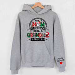 Lofaris Christmas Mom Grandma And Kids Custom Name Hoodie