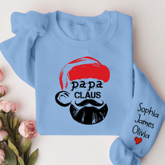 Lofaris Christmas Papa Claus Gift Custom Name Sweatshirt