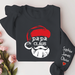 Lofaris Christmas Papa Claus Gift Custom Name Sweatshirt