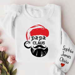 Lofaris Christmas Papa Claus Gift Custom Name Sweatshirt