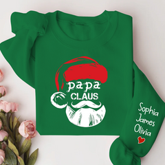 Lofaris Christmas Papa Claus Gift Custom Name Sweatshirt