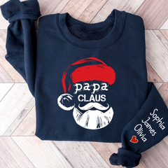 Lofaris Christmas Papa Claus Gift Custom Name Sweatshirt