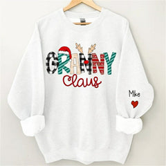 Lofaris Christmas Plaid Claus Custom Grandma Kids Sweatshirt