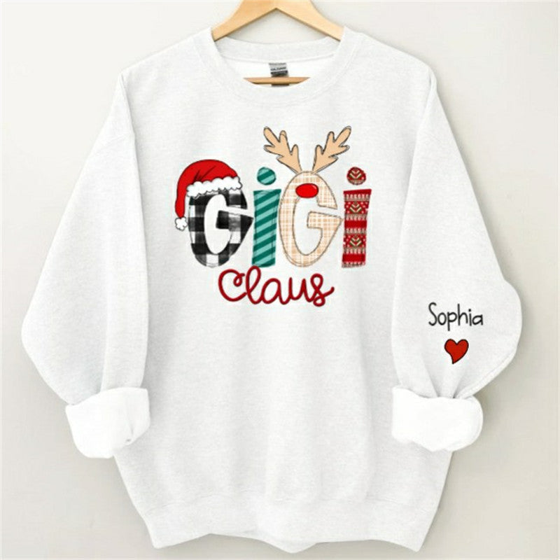 Lofaris Christmas Plaid Stripe Claus Custom Grandma Sweatshirt