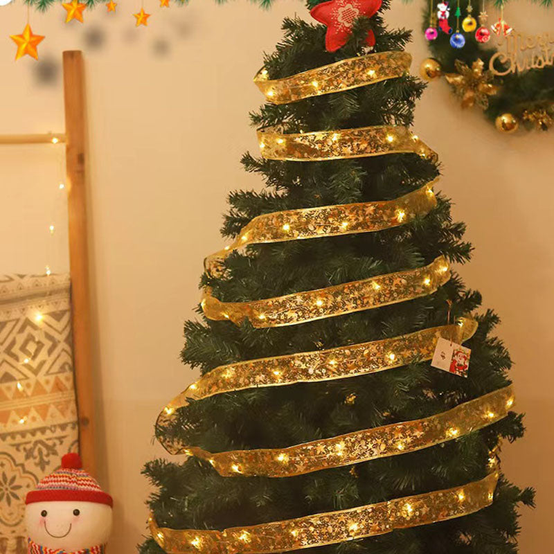 Lofaris Christmas Ribbon LED Lights 32FT Garland Holiday Decoration