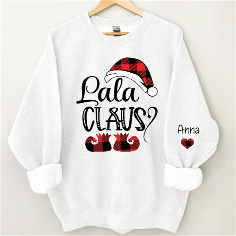 Lofaris Christmas Santa Hat Shoes Custom Nana Kids Sweatshirt