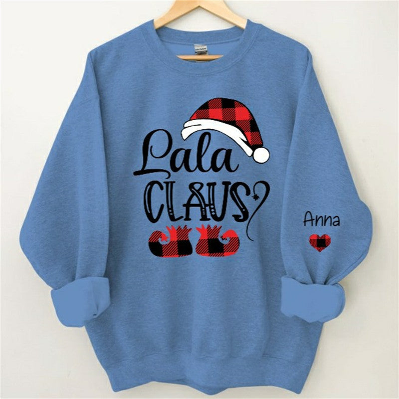 Lofaris Christmas Santa Hat Shoes Custom Nana Kids Sweatshirt