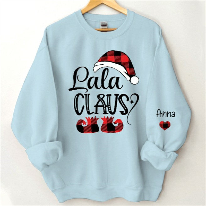 Lofaris Christmas Santa Hat Shoes Custom Nana Kids Sweatshirt
