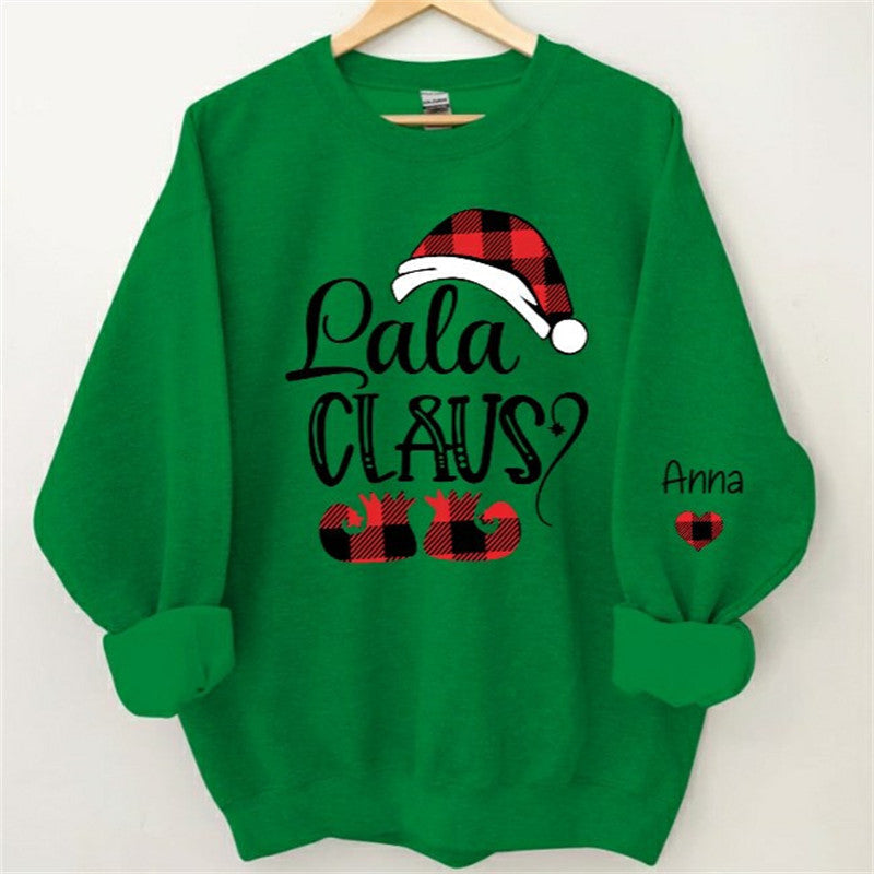 Lofaris Christmas Santa Hat Shoes Custom Nana Kids Sweatshirt