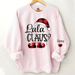Lofaris Christmas Santa Hat Shoes Custom Nana Kids Sweatshirt