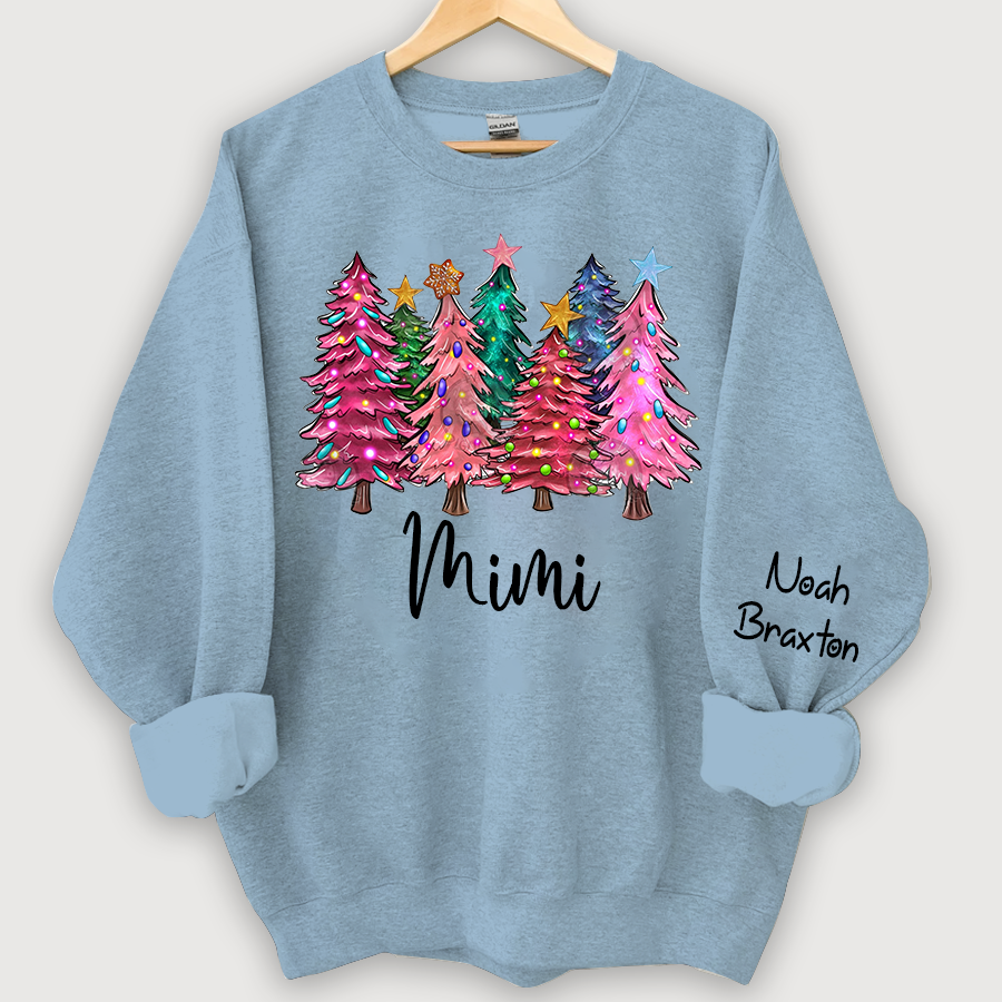 Lofaris Christmas Tree With Lights Grandma Custom Sweatshirt