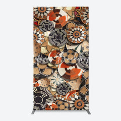 Lofaris Circle Flowers Ethiopian Basket Pattern Arch Backdrop