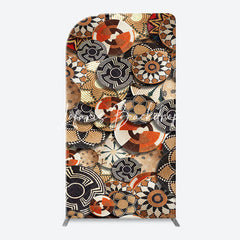 Lofaris Circle Flowers Ethiopian Basket Pattern Arch Backdrop