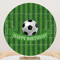 Lofaris Circle Football Field Stripe Backdrop For Birthday
