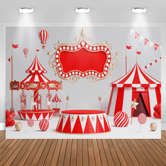 Lofaris Circus Stage Playground Birthday Backdrop For Kids