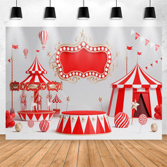 Lofaris Circus Stage Playground Birthday Backdrop For Kids