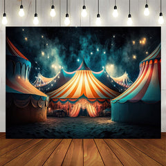 Lofaris Circus Tents Smoke Star Night Birthday Backdrop