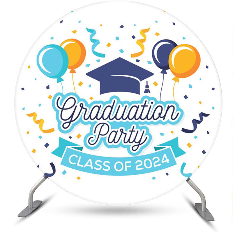 Lofaris Class 2024 Balloon Round Graduation Party Backdrop