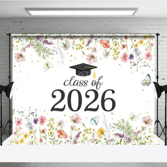 Lofaris Class Of 2026 Spring Bloosom Flower Graduation Backdrop