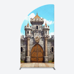 Lofaris Classic Game Castle Blue Sky Arch Birthday Backdrop