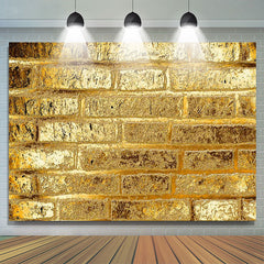 Lofaris Classic Gold Brick Wall Photography Studio Backdrop
