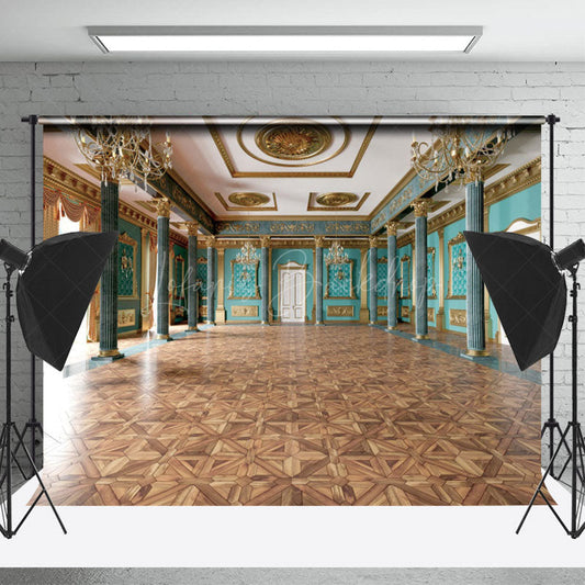 Lofaris Classic Gorgeous Floor Green Ballroom Photo Backdrop