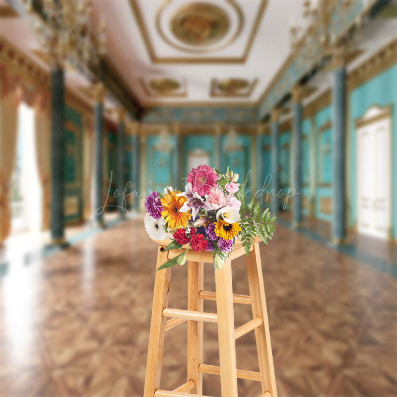 Lofaris Classic Gorgeous Floor Green Ballroom Photo Backdrop