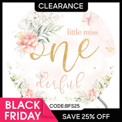 (Ship In 24HR) 1.8M Little Miss Onederful Happy Birthday Circle Backdrop