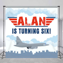 Lofaris Cloud Sky Fighter 6th Birthday Backdrop For Boy