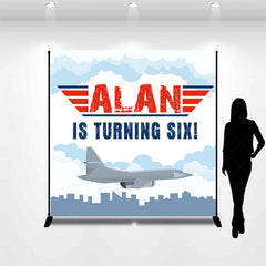 Lofaris Cloud Sky Fighter 6th Birthday Backdrop For Boy