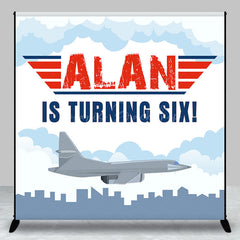 Lofaris Cloud Sky Fighter 6th Birthday Backdrop For Boy