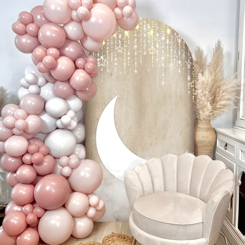 Lofaris Cloudy Moon Baby Shower Double Sided Arch Backdrop