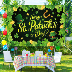 Lofaris Clover Border Gold Coins St Patricks Day Backdrop