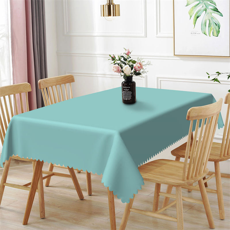 Lofaris Coffee Bar Decoration Blue Rectangle Tablecloth