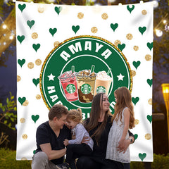 Lofaris Coffee Theme Custom Text Birthday Party Backdrop