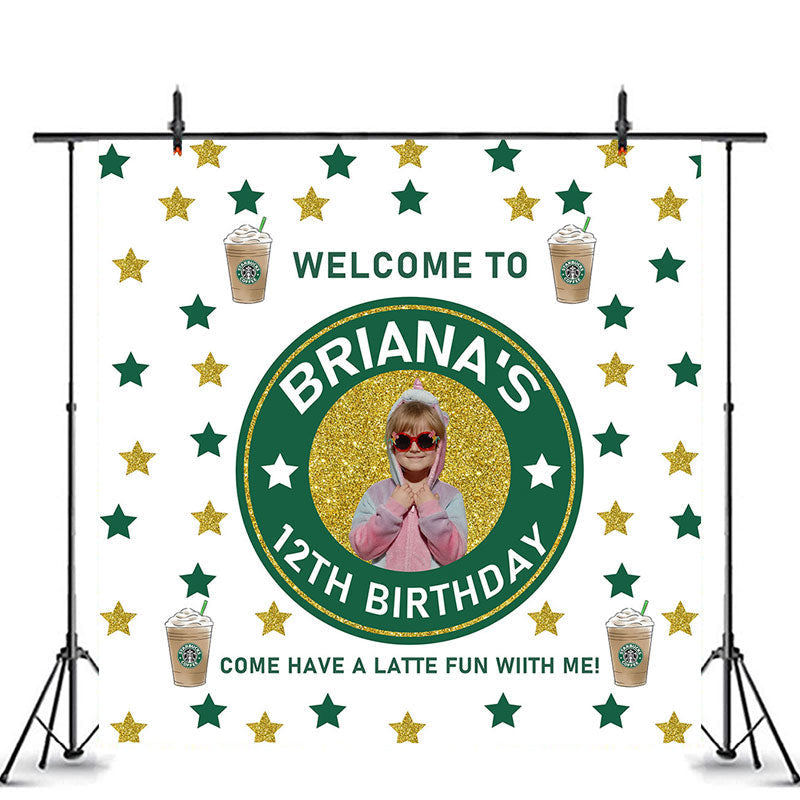 Lofaris Coffee Welcome To 12th Personalized Birthday Backdrop