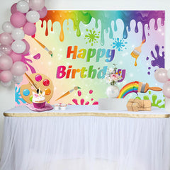 Lofaris Color Drawing Board Graffiti Kids Birthday Backdrop