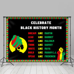 Lofaris Colored Frame Celebrate Black History Month Backdrop