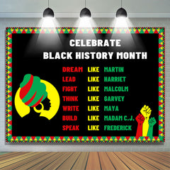 Lofaris Colored Frame Celebrate Black History Month Backdrop