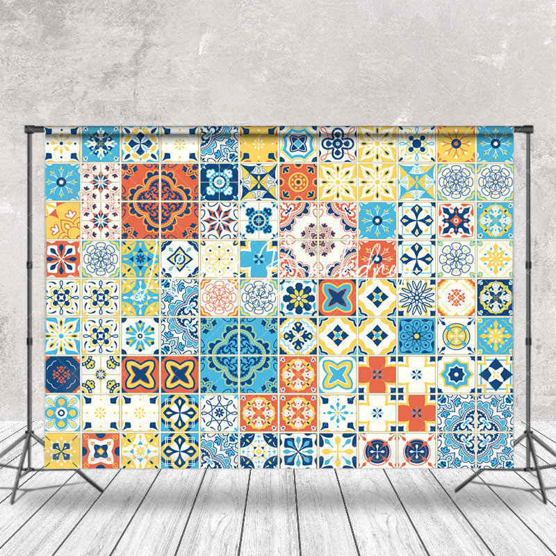 Lofaris Colorful Ancient Tribal Abstract Textured Backdrop