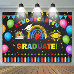 Lofaris Kindergraten Graduation Backdrop With Balloons