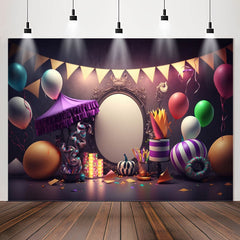 Lofaris Colorful Balloons Flags Confetti Birthday Backdrop