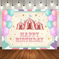 Lofaris Colorful Balloons Tents Girl Happy Birthday Backdrop