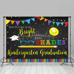 Lofaris Colorful Bright Future Kindergarten Graduation Backdrop
