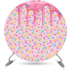 Lofaris Colorful Candy Cream Round Backdrop For Birthday