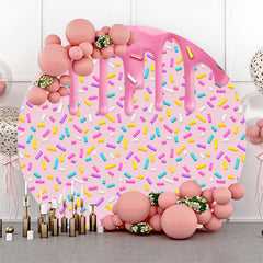 Lofaris Colorful Candy Cream Round Backdrop For Birthday
