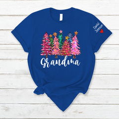Lofaris Colorful Christmas Trees Love Grandma Kids T - Shirt