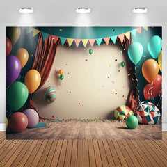 Lofaris Colorful Confetti Balloons 1st Birthday Backdrop