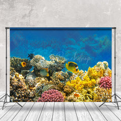 Lofaris Colorful Coral Fish Seabed Natural Scenery Backdrop