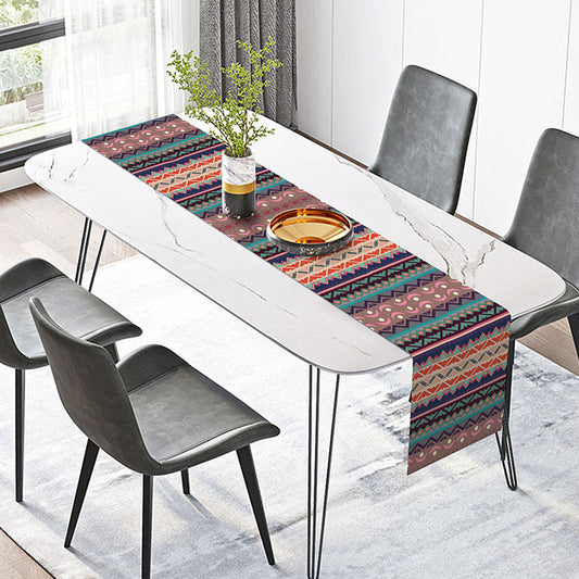 Lofaris Colorful Ethnic Stripe Patterns Vintage Table Runner